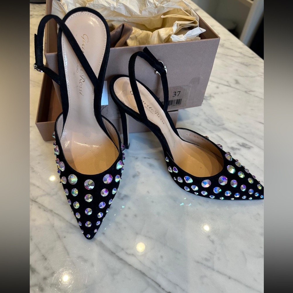 GIANVITO ROSSI
Spectra embellished slingback pumps size 37